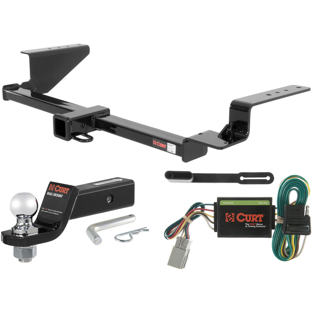 CURT Class 3 Trailer Hitch Tow Package with 2" Ball for 2002-2006 Honda 2002 Honda Crv Trailer Hitch